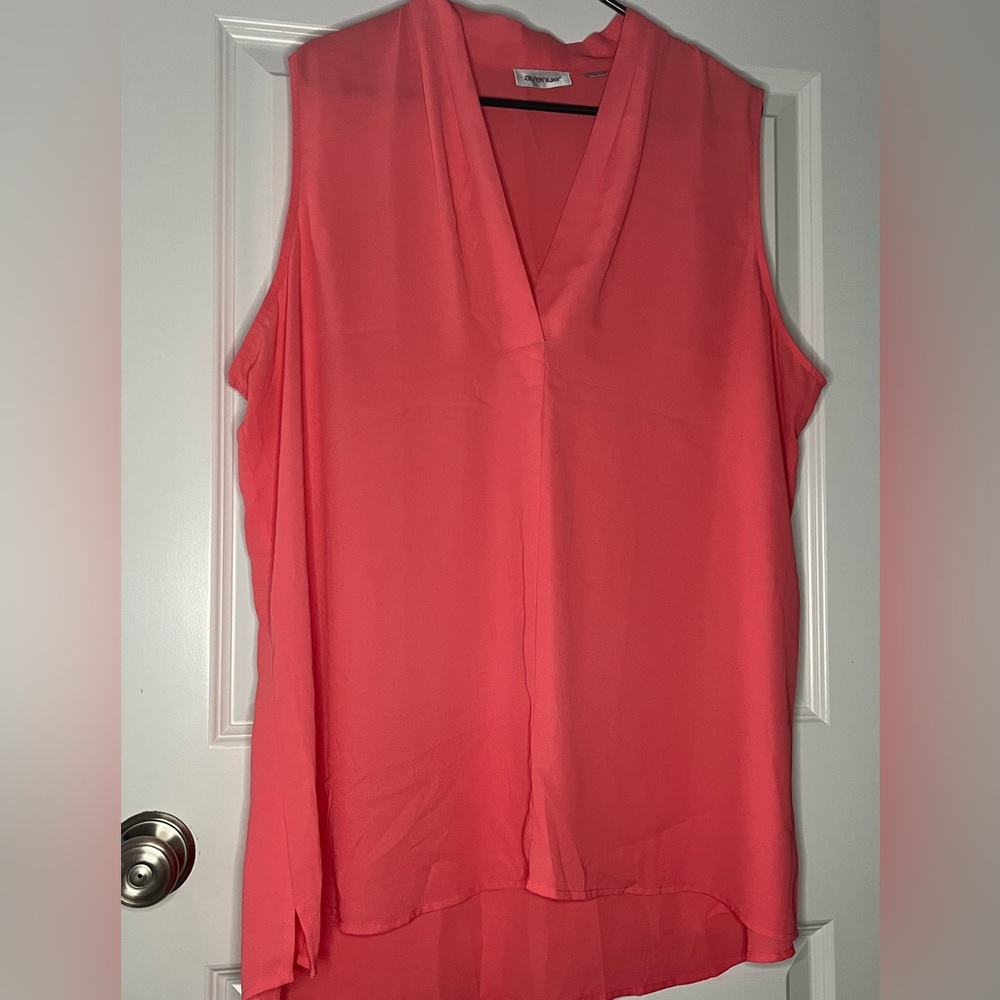 Avenue Sleeveless Coral Top